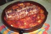 roti de porc sur lit de legumes